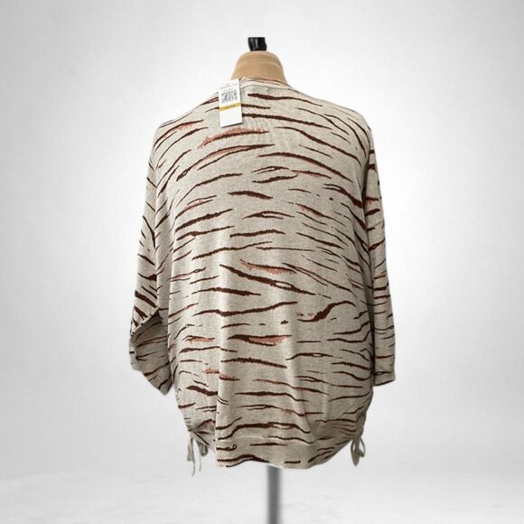 DEMOCRACY Animal Print Cinch Sweater Size 3X NWT! - Picture 5 of 10